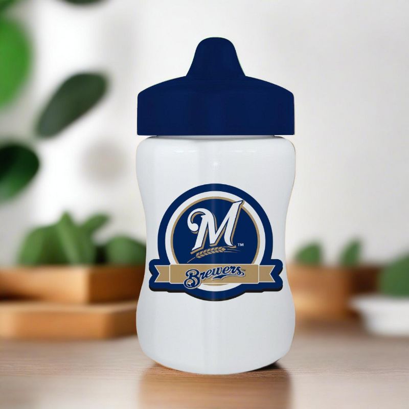 BabyFanatic Toddler and Baby Unisex 9 oz. Sippy Cup MLB Milwaukee Brewers, 4 of 5