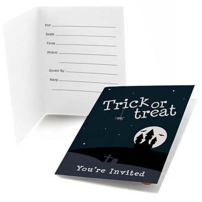 Big Dot of Happiness Trick or Treat - Fill In Halloween Party Invitations (8 count)