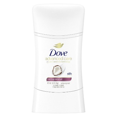 Dove Advanced Care Antiperspirant Deodorant Stick Caring Coconut, 1.6 oz