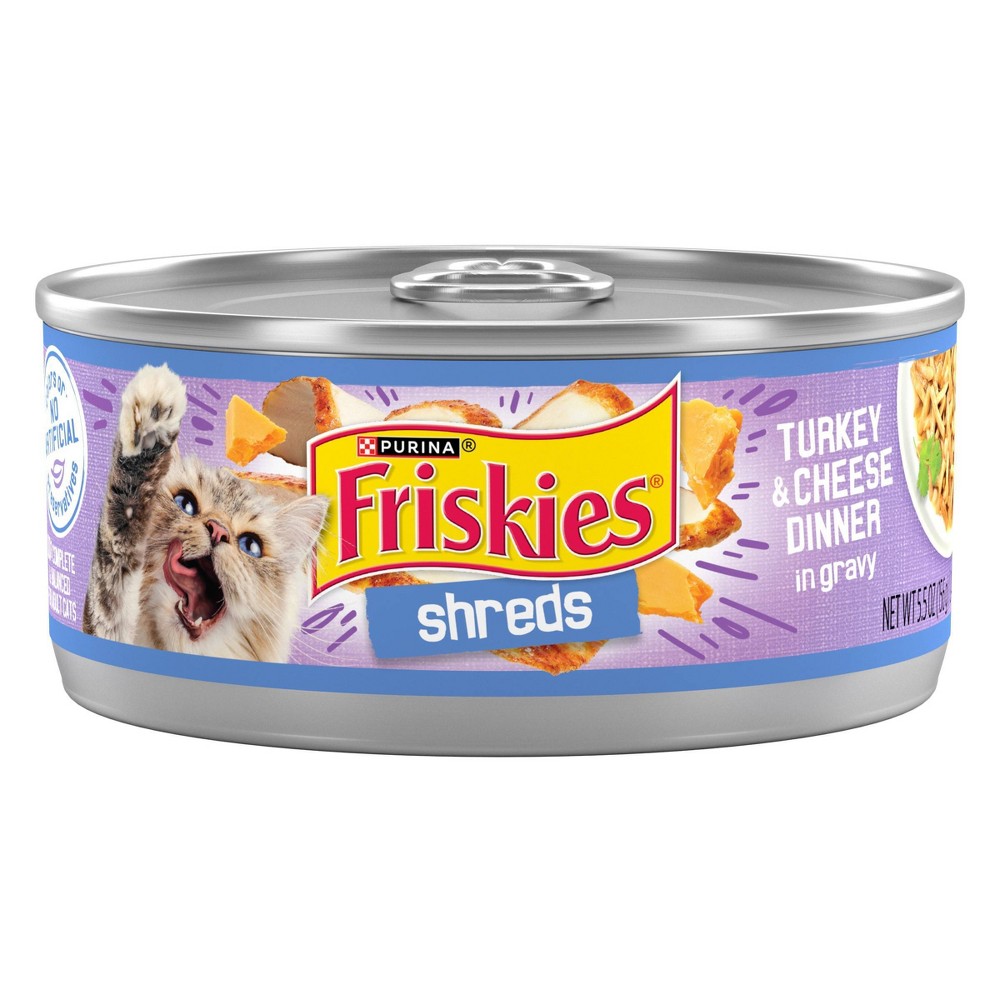 UPC 050000412204 product image for Purina Friskies Shreds Wet Cat Food Turkey & Cheese Dinner In Gravy - 5.5oz | upcitemdb.com