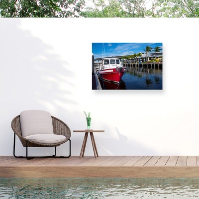 "Dockside Restaurant Stuart  1" Outdoor All-Weather Wall Decor