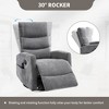 ChicFurnit Living Room Arm Accent Chair Manual Recliner with Rocker Swivel Base Full Body Heat Massage Functions Fabric, 26.38"*35.04"*38.98" - 4 of 4