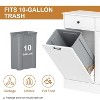 Double Tilt Out Trash Can Cabinet, 20 Gallons Free Standing Wooden Trash Cabinet with 2 Hideaway Drawers & Deodorizer, for Kitchen, Living Room - 2 of 4