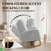 High-Back Rocking Chair Nursing Rocking Chairs with Armrest Modern Rocker Chair - 3 of 4