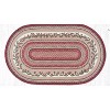 Earth Rugs Cranberries Oval Jute Patch Tread – Rustic Americana Style 3'x5' - 2 of 3