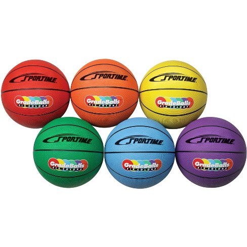 Sportime Gradeball Intermediate Basketballs, 28-1/2 Inches, Assorted Colors, Set of 6 - image 1 of 1