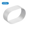 Unique Bargains Metal Oval Shaped Silver Aluminum Alloy Cookie Cutter 2.5 Inch x 1.6 Inch x 0.90 Inch, Silver 8 Pcs - 3 of 4