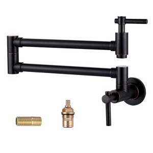 WOWOW Wall Mounted Pot Filler with Double Handles - 1 of 4