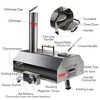 Outdoor 12" Automatic Rotatable Pizza Ovens Portable Stainless Steel Wood Fired Pizza Maker with Built-in Thermometer Pizza Cutter Carry Bag - 3 of 4
