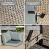 7 Piece Wicker Garden Furniture Set,Outdoor Patio Conversation Sets,Rattan Patio Sectional Sofa Set with Cushions and Storage Table-Coolbibila - 4 of 4