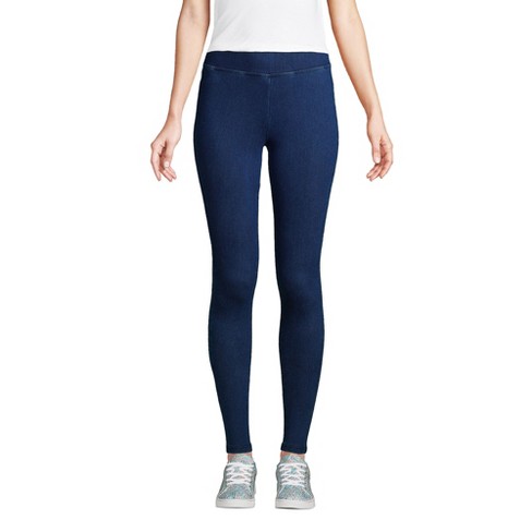 Lands' End Women's Tall Starfish Mid Rise Knit Jean Leggings - Small Tall -  Medium Indigo : Target