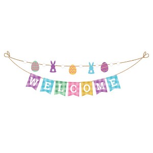 Briarwood Lane Easter String Banner Welcome Bunny Eggs 60"W Briar - 1 of 3