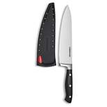 Farberware Edgekeeper 8 Inch Forged Triple Riveted Chef Knife with Self Sharpening Blade Cover