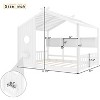 Twin/Full Size House Platform Bed Frame Toddler Floor Bed Kids Montessori Bed Playhouse Bed with Storage Shelf - ModernLuxe - 3 of 4