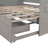 NicBex Twin to King Size Daybed with Trundle 77.2" Wooden Daybed Frame Daybed with 2 Storage Drawers for Apartment - 4 of 4