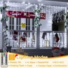 Ollny 486 LED Cool White Christmas Icicle Lights (Clear Cable, Plug in, 8 Modes), Connectable up to 3 Sets - 3 of 4