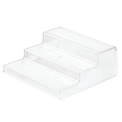 InterDesign Linus Plastic Spice Rack 3-Tier Organizer Clear