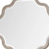 Royal Hampton Dresser Mirror, Natural Oak Brown Solid Wood, Scallop Edges, 40x47 - 4 of 4