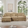 AENKYO Oversized Modular Sofa Set with Removable Ruffles & Ottoman, Large Seater, Deep Seat Corner Sofa with Chenille Fabric for Office, Living Room - 3 of 4