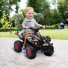 Qaba Kids ATV, 6V 4 Wheeler Kids Quad Car, Battery Powered Electric Ride on Toy with Music for Boys  & Girls Ages 2-6 Years, Black - 3 of 4