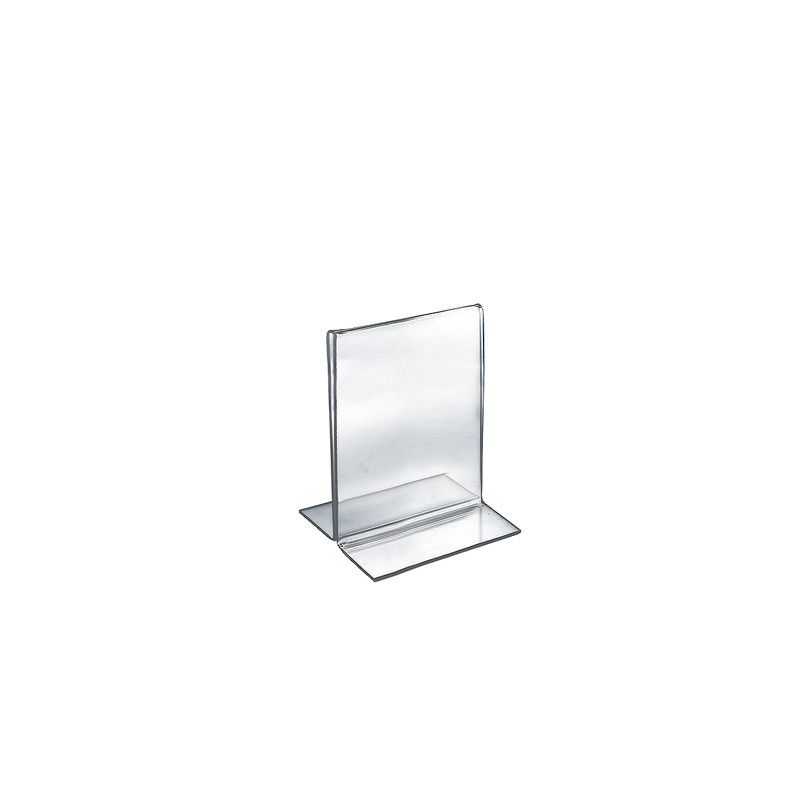 Azar Displays Bottom Loading Clear Acrylic T-Frame Sign Holder 4" Wide x 6'' High- Vertical/Portrait., 2 of 5