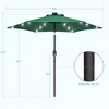 Sonkuki 7.5 ft Outdoor LED Solar Lighted Patio Market Umbrella w/ Push Button Tilt - 3 of 4