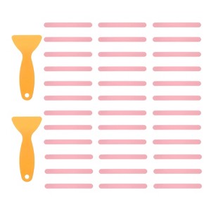 Unique Bargains PEVA Self Adhesive Strip Bathtub Stickers 36 Pcs with Scrapers 7.9" x 0.8" - 1 of 4