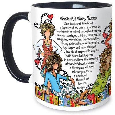 Sacred Sisterhood Colorful Ceramic Mug with Black Handle