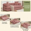 78.5" Corduroy Folding Convertible 3-Seater Sofa with Sleeper & DIY Modular Design - 2 of 4