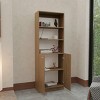 FURNIinspire Utility Storage Shelves Storage Unit, Shelving Unit, Pantry Shelves, Kitchen Shelves, 2 Door Bookcase, Beige, 12.4"*24.8"*71.1" - 2 of 4