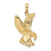 Black Bow Jewelry 14k Yellow Gold 2D Eagle Pendant - 3 of 4