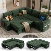 Vipbear 85" Modular Sectional Sleeper Sofa with Pull Out Bed, 5 Seat L Shaped Couch with Reclining Backrest，Tool Free Assembly - 4 of 4
