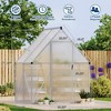 6X4FT Polycarbonate Greenhouse, Heavy Duty Aluminum Walk-In Greenhouses with Adjustable Roof Vent, Outdoor Plant Greenhouse for Garden - 3 of 4