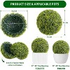 2-Pack/4-Pack Artificial Hanging Plant Balls for Indoor & Outdoor Decor, Balcony, Garden, Backyard - 2 of 4