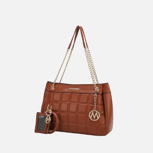 MKF Collection Mabel Quilted Women’s shoulder Bag & Bracelet Keychain with a Credit Card Holder by Mia K - 1 of 4