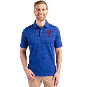 Philadelphia Phillies Cutter & Buck Advantage Tri-Blend Space Dye Mens Polo - 1 of 1