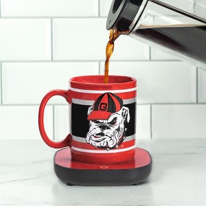 Uncanny Brands Georgia Bulldogs Hairy Dawg 12oz Mug Warmer Set - 1 of 4