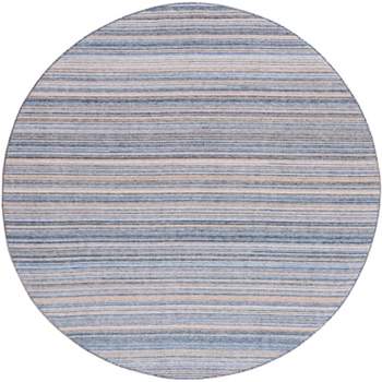 SAFAVIEH Braided Collection 6' Round Blue BRD800M Handmade Country