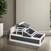coucheta 3-Room Large Tortoise Habitat with Pull-Out Tray, Wooden Reptile Enclosure Indoor & Outdoor with Ramp, Grass Mat, Openable Roof - 2 of 4
