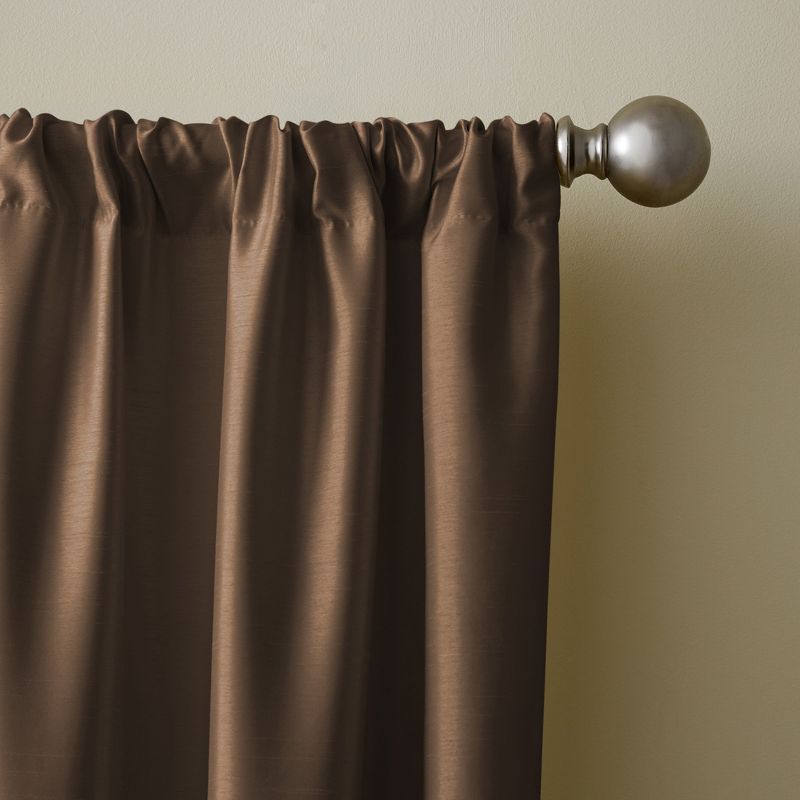 Versailles Faux Silk Room Darkening Single Window Curtain Panel - Elrene Home Fashions, 3 of 7