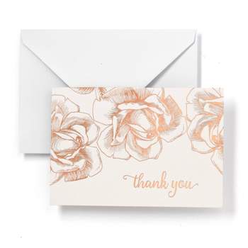 40ct Thank You Floral Note Cards