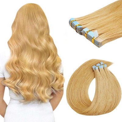 Jessie's Wig Tape In Hair Extensions 50g For Women Thin Hair Straight #27 18 22 Inch 20 Pcs/Pack