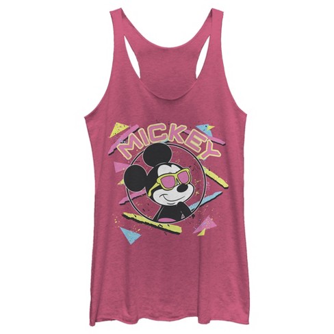 Juniors Womens Mickey & Friends Confetti Logo Racerback Tank Top - Black -  X Small : Target