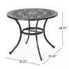 Coolbibila-Round Cast Aluminum Dining Table, Dining Table Outdoor, Dining Table Modern - 4 of 4