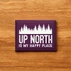 Slickblue Rustic Pine Wood Sign, "Up North Is My Happy Place", Multiple Colors, 9x12 Hanging Plaque - 2 of 3