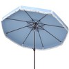 Milan Fringe 9Ft Crank Push Button Tilt Umbrella - PAT8008 - Safavieh - 4 of 4