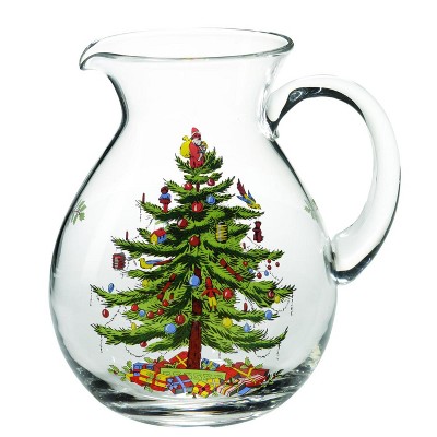 Spode Christmas Tree Glass Pitcher - 6 Pt.