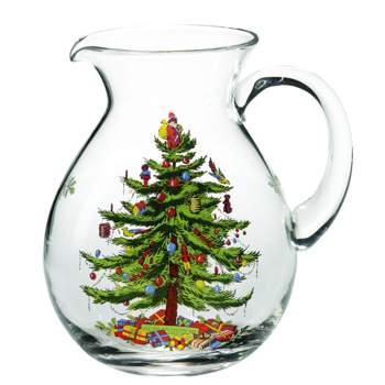 Spode Christmas Tree Glass Pitcher - 6 Pt.