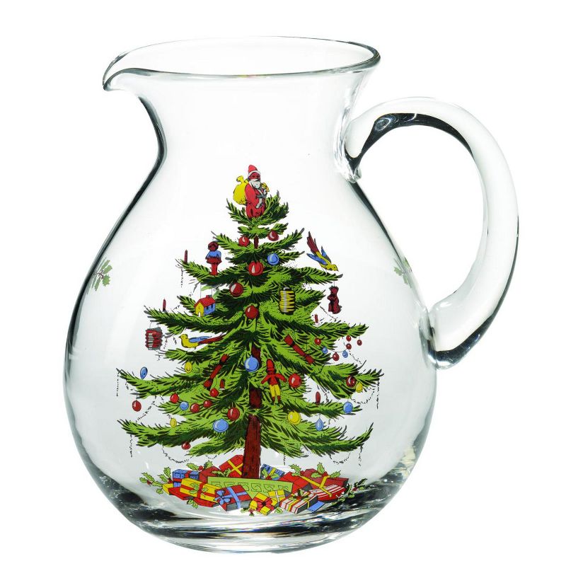 Spode Christmas Tree Glass Pitcher - 6 Pt., 1 of 6
