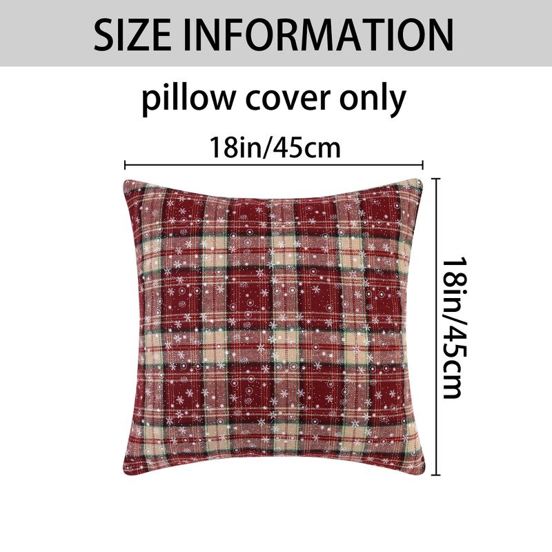 Unique Bargains Festive Tartan Scottish Pillow Covers 2 Pcs, 5 of 7